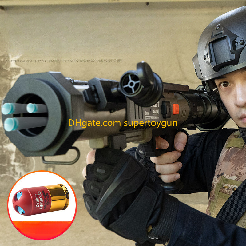 RPG Howitzer Stinger Launcher Gun Soft Bullet Blaster Manual Armas Model Toy For Adults Kids Boys C