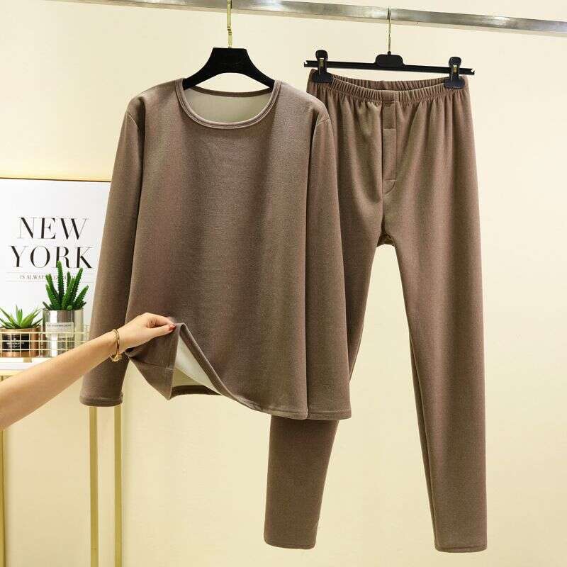 Men's thermal underwear winter, with added thick German veet ing, slim fit warm long sleeved autumn clothes and pants set for men