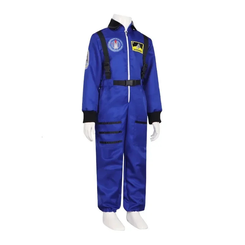 Astronaut costume rens adult space suit couple costume role-playing carnival zipper jumpsuit astronaut white costume 241009