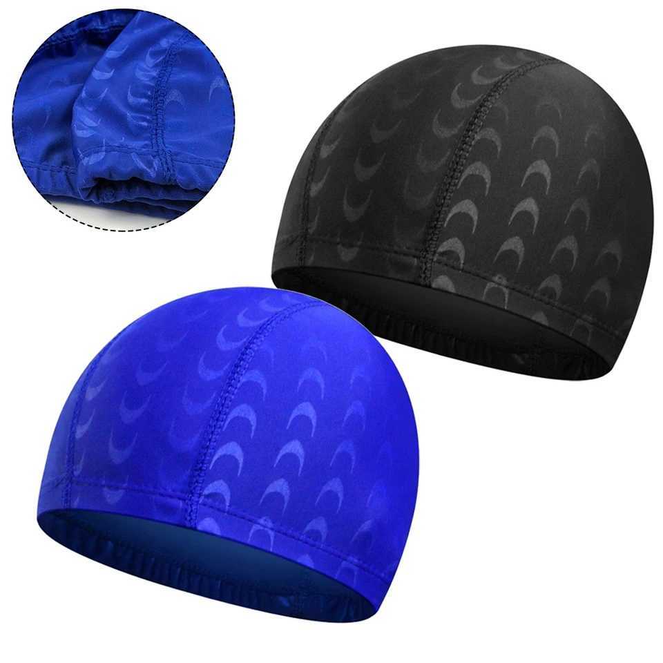 Elastic swimming cap swimming pool protection hair care ear cap womens swimming cap CL241009