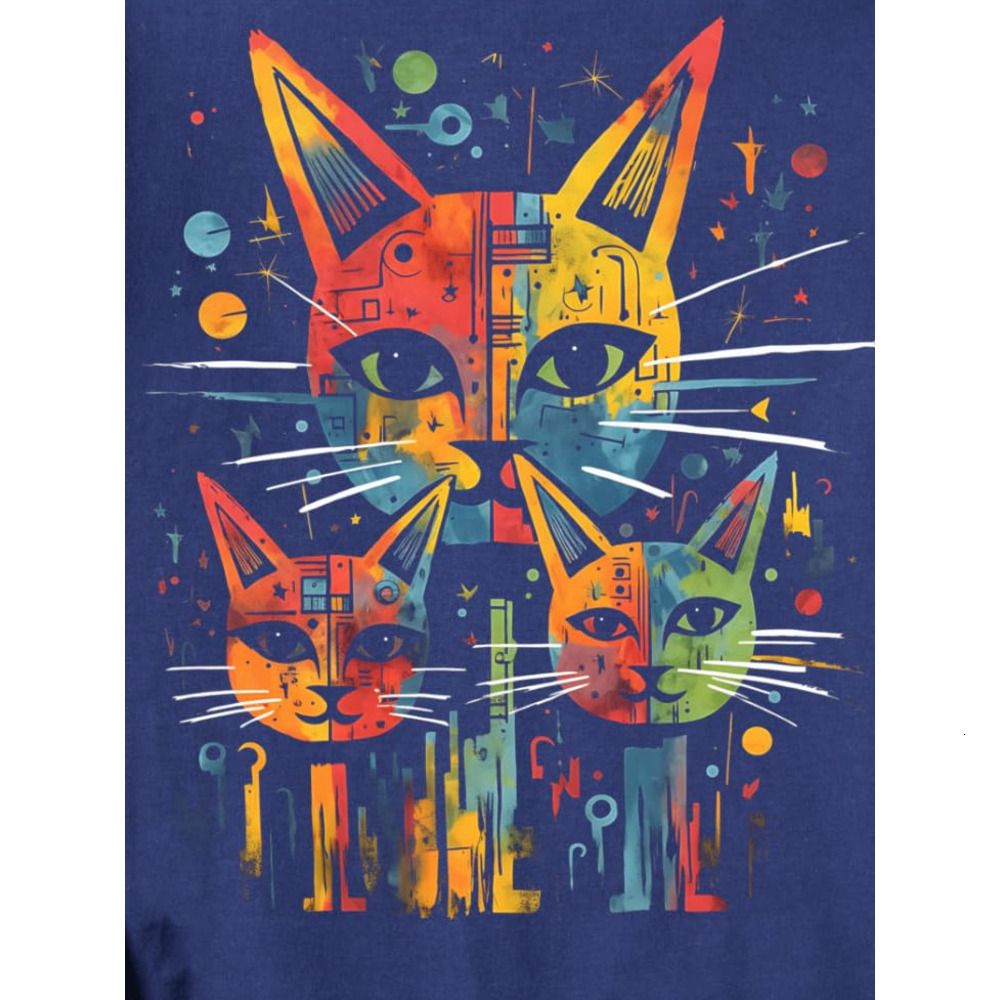 Long Sleeve Shirts for Men sweatshirt Cat Family Kitten Lover Animal Design Graphic Tees Men Women Sweatshirt Tee Streetwear Casual tops clothes