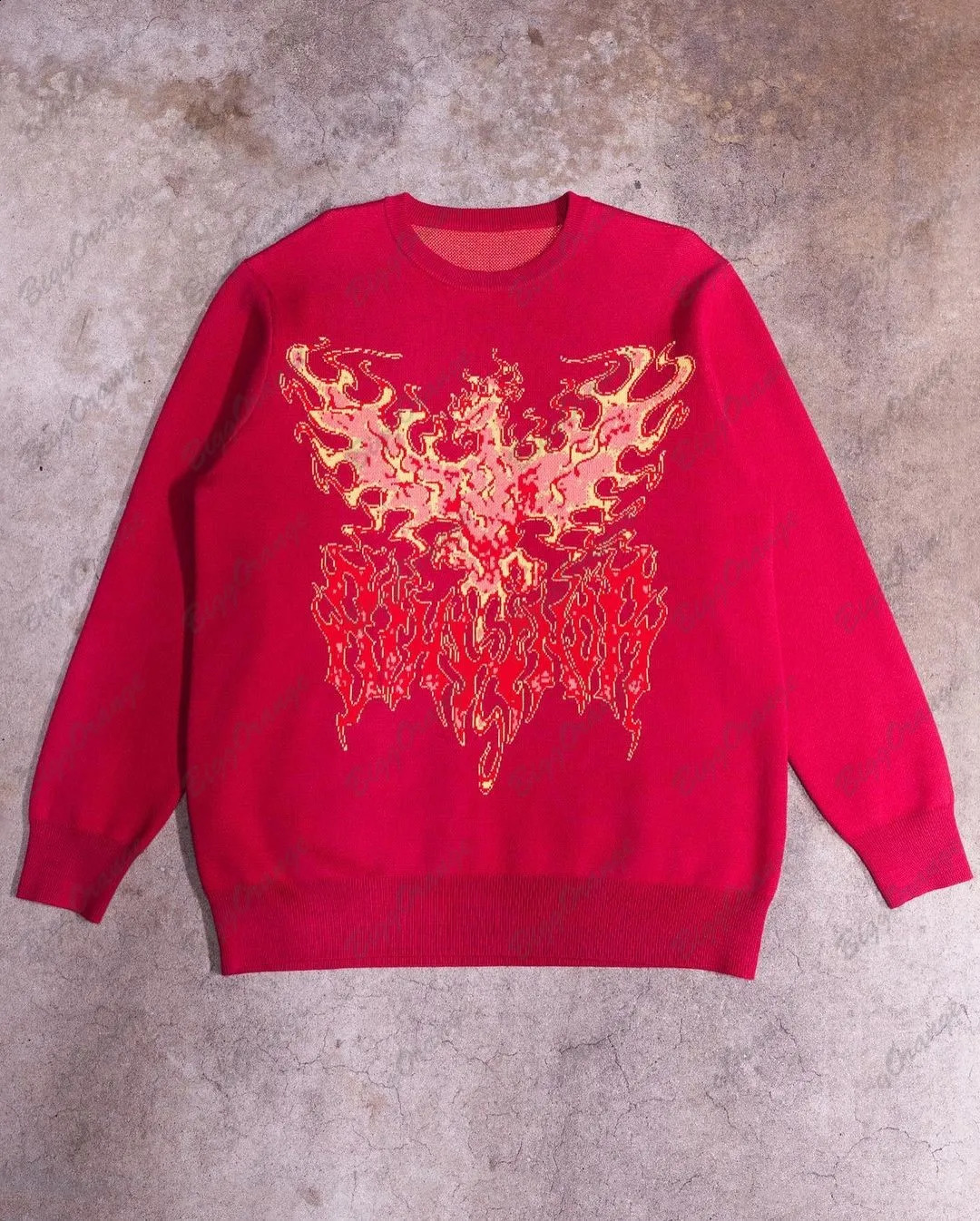 Angry Firebird patterned clothing for autumn and winter Pullover y2k oversized top cardigan hombre mens clothing mens cardigan wool sweater 241007