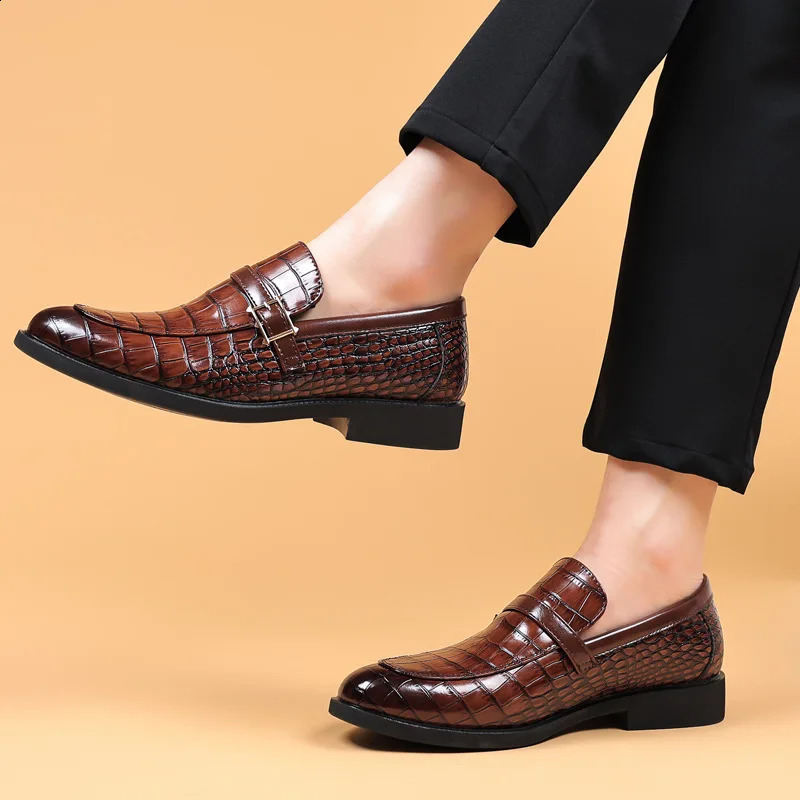 High quality mens leather shoes casual classic leather mens dress shoes Oxford office wedding shoes 240923