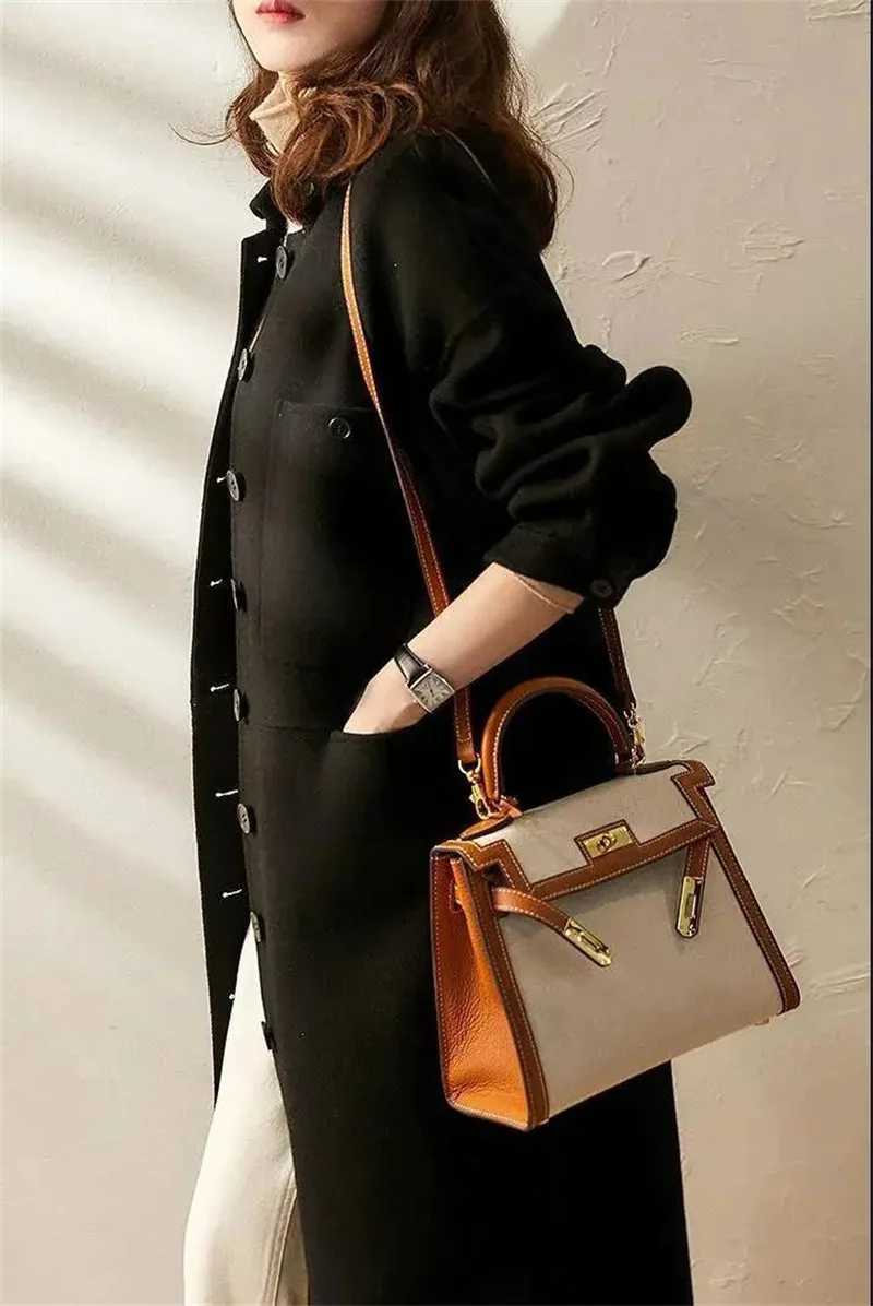 2024 Autumn and Winter New Style Thick Woolen Coat Shirt Medium to Long Coat Womens Minimalist Womens WearX241009