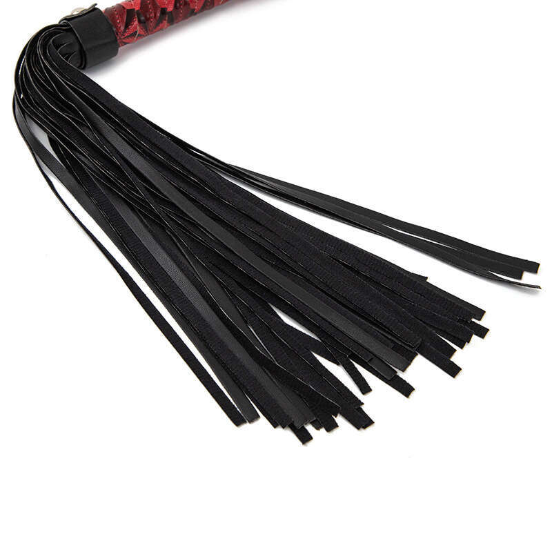 Cross border hot selling SM prop whip PU leather diamond pattern fun leather whip sex training SP torture equipment tassel whip
