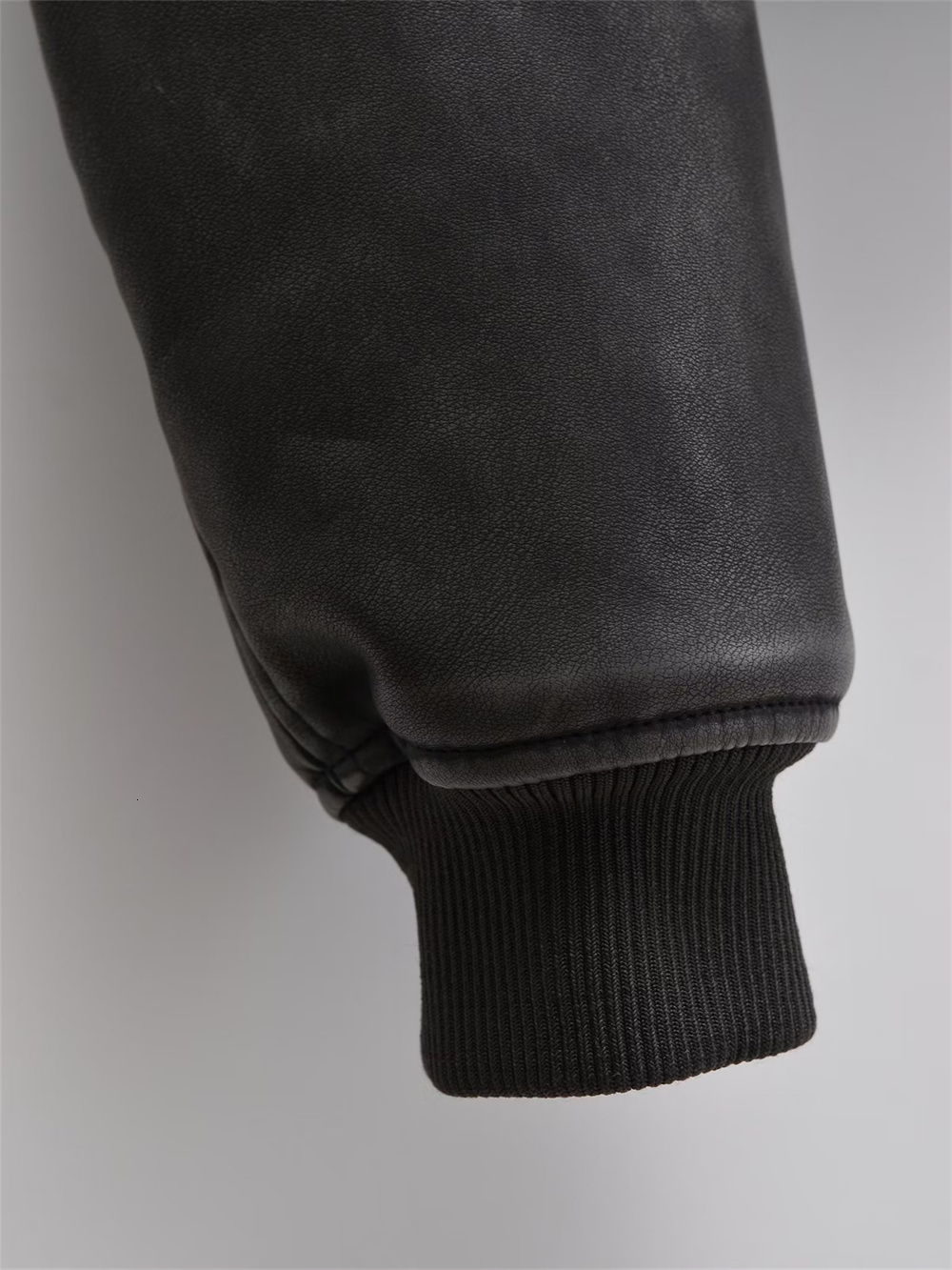 ZACK RAIN Women 2023 Autumn Fashion Ladies Casual Comfortable Inner Padded Long Sleeves Leather For Women's Jacket