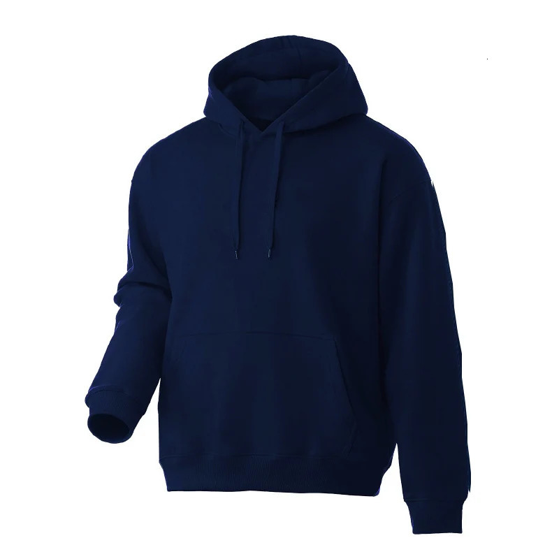 Mens Hoodie Womens Pullover Spring and Autumn Casual Hoodie Solid Color Hoodie Mens Large Grey Sportswear 241009