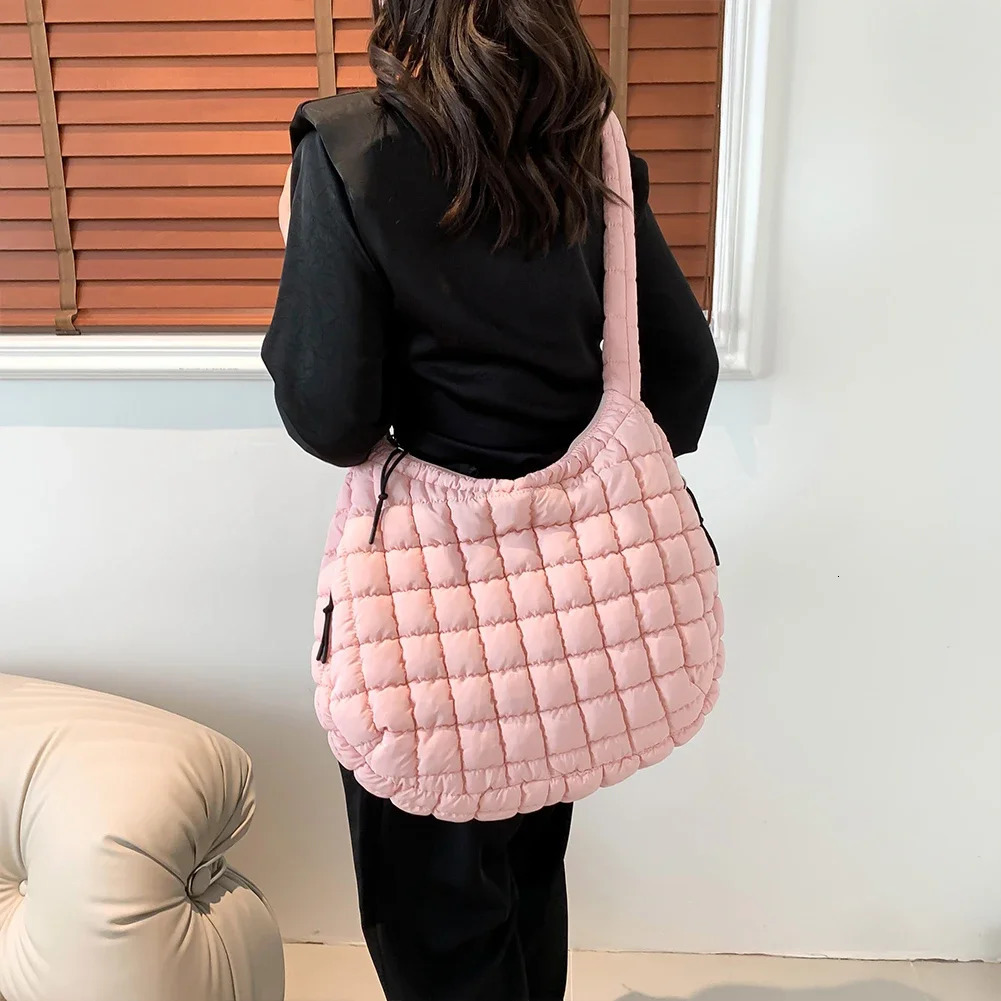 Bedding Bubble Shoulder Bag Womens Large Capacity Sling Bag Inflatable Air Cushion Fashion Backpack Casual Solid Color Cross body Bag 241008