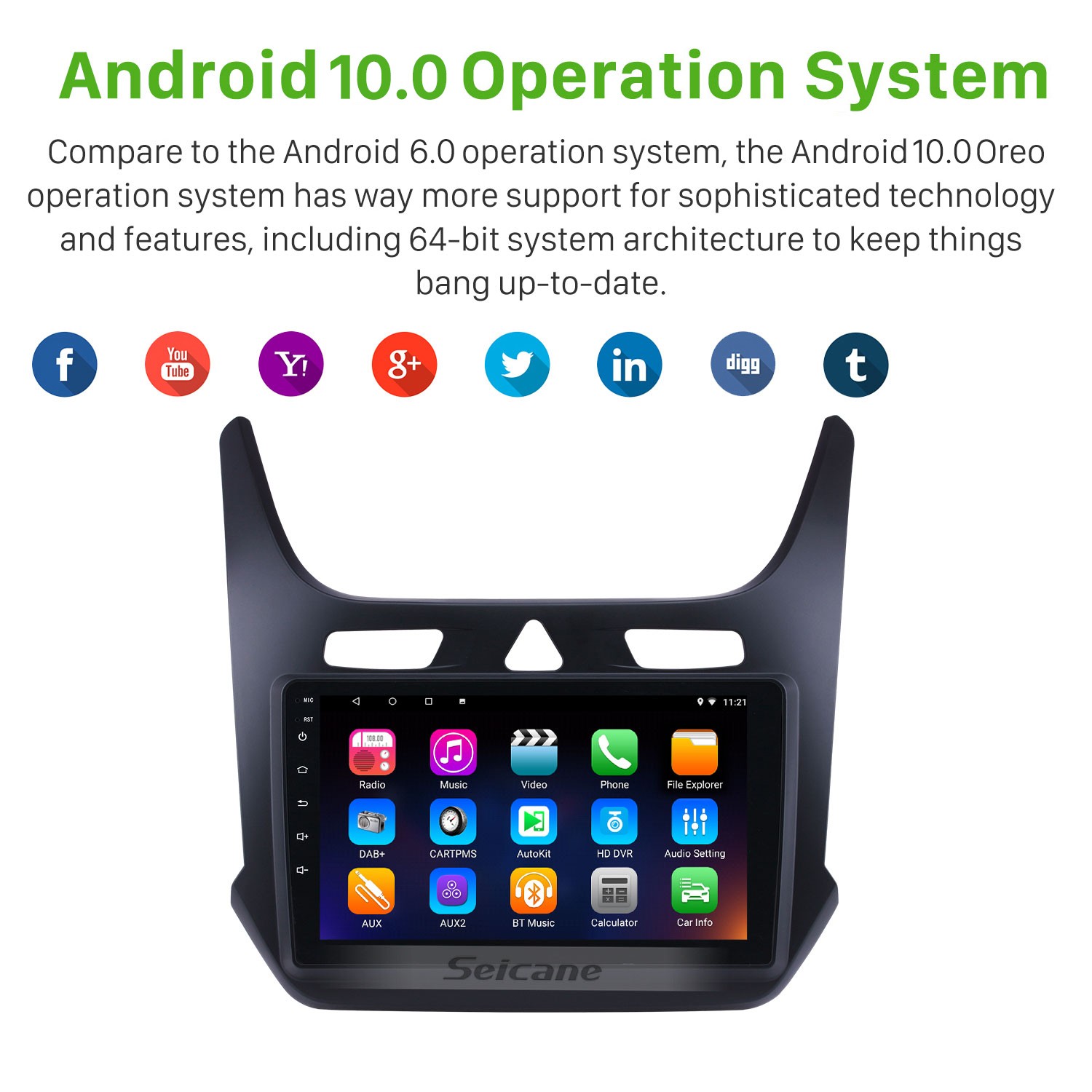 Android 13.0 Car 9 inch Touchscreen GPS Navigation Radio for 2016-2018 chevy cobalt with USB WIFI Bluetooth support Carplay Digital TV