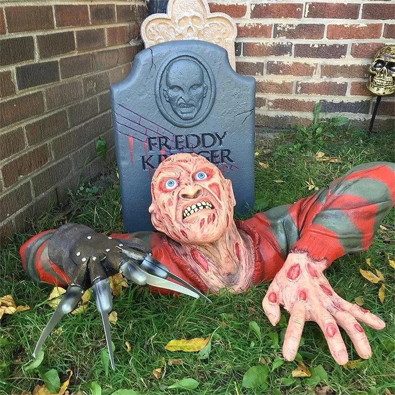 Horror Creeper Zombie IndoorOutdoor Garden Statue Halloween Decoration Halloween Resin Sculpture Home Party Decor Gift 241009