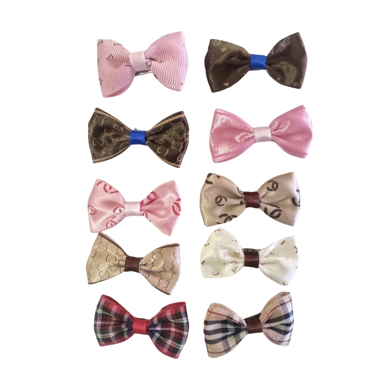 Designer Dog Hair Bows Puppy Bowknot Hair Bows with Clips Bands Small Dog Bows Bowknot Pet Hair Accessories Pet Grooming Accessories for Party Christmas Birthday 166