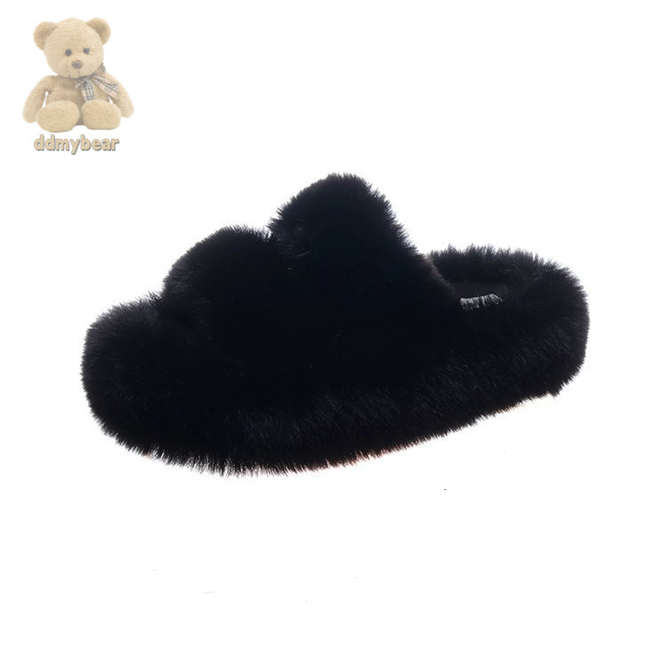Ddmybear Stepping On Poop Like Fur For Women Wearing Outside, Spring Autumn Style Thick Sole Plus Size Plush Office Home Cotton Slippers Chinese Brand