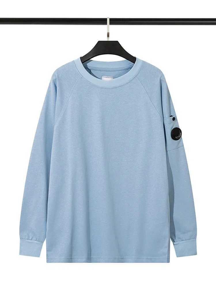 Men's Hoodies Sweatshirts Womens Trend Brand Lens Design hoodless Sweatshirt Mens Casual Round Neck with Pocket Autumn New Fashion Solid Q241009