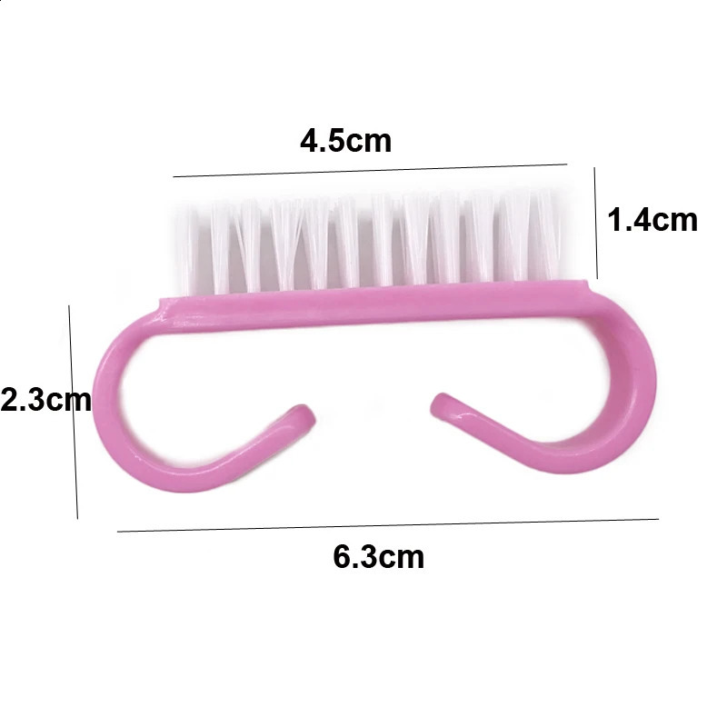 100pcs/batch UV gel nail care dedusting handle pink brush soft dedusting nail brush accessories package document processing 241008