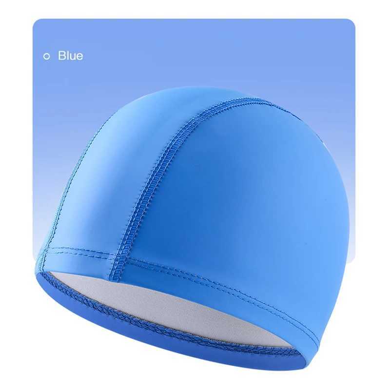 Summer swimming pool cap unisex silicone solid color waterproof earmuffs suitable for women men and adults swimming caps CL241009
