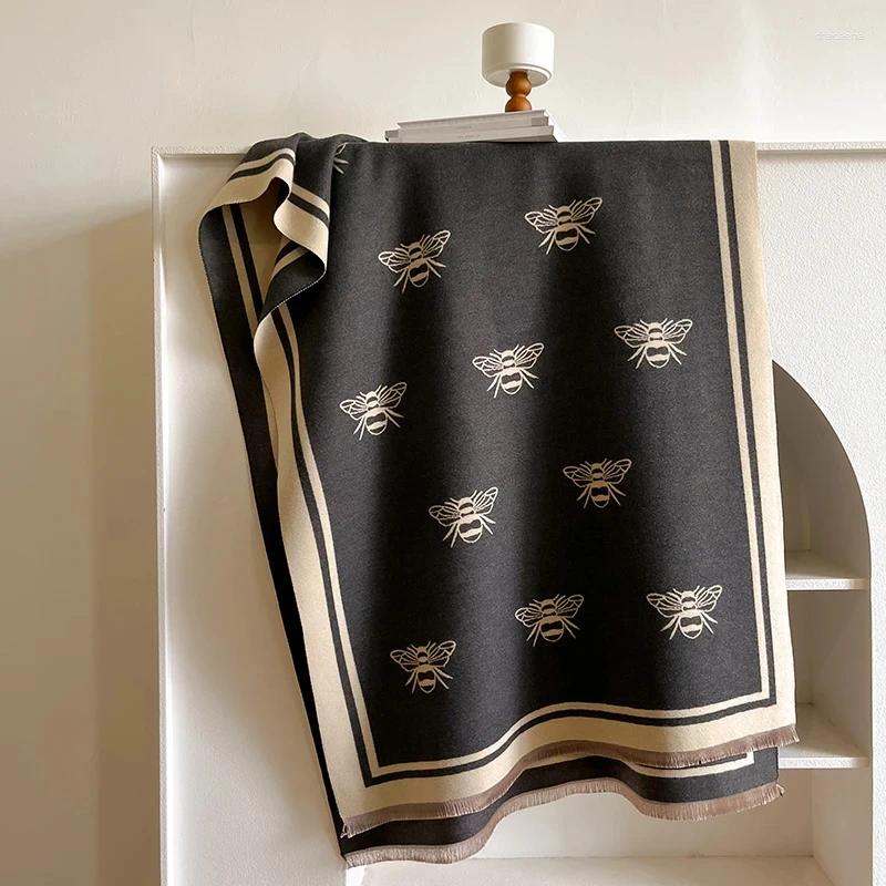 Scarves 2025 Winter Cashmere Shawl Women High-end Temperament Short Fringe Warm Bib Double-sided Printed Scarf Dual-purpose ddmymarket