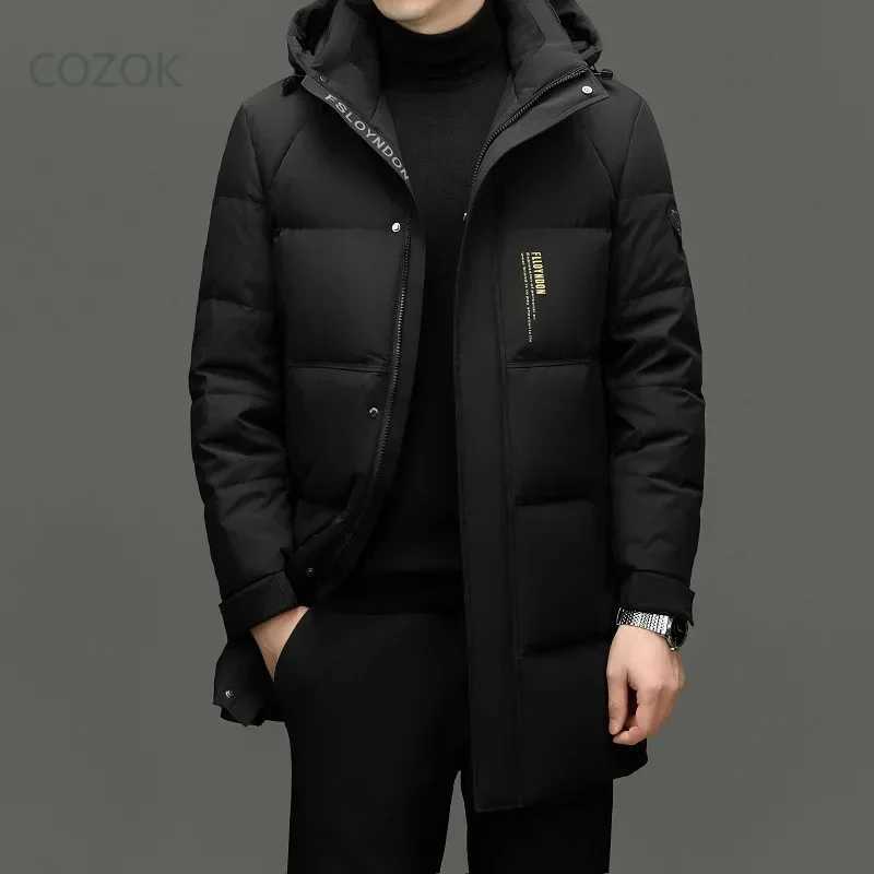COZOK Milk Silk Mens Lightweight Down Jacket Duck Padding Designer Clothes Casual 2025 Winter for Male Coat LX241009