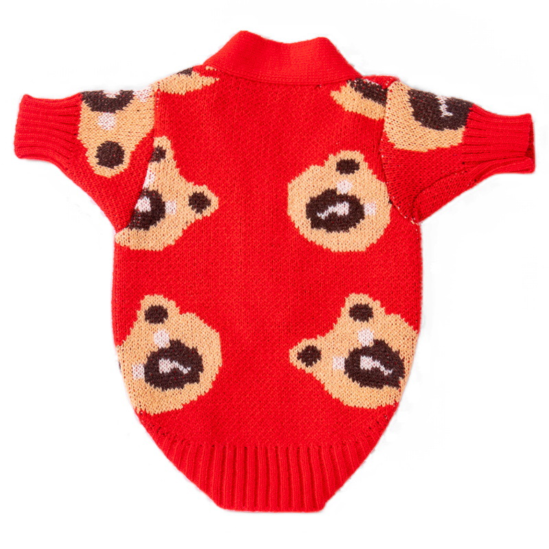 Dog Apparel Dog Sweater Cardigan Coat Dog Knitted Sweater Chihuahua French Bulldog Bichon Fashion Dog Clothes Puppy Apparel