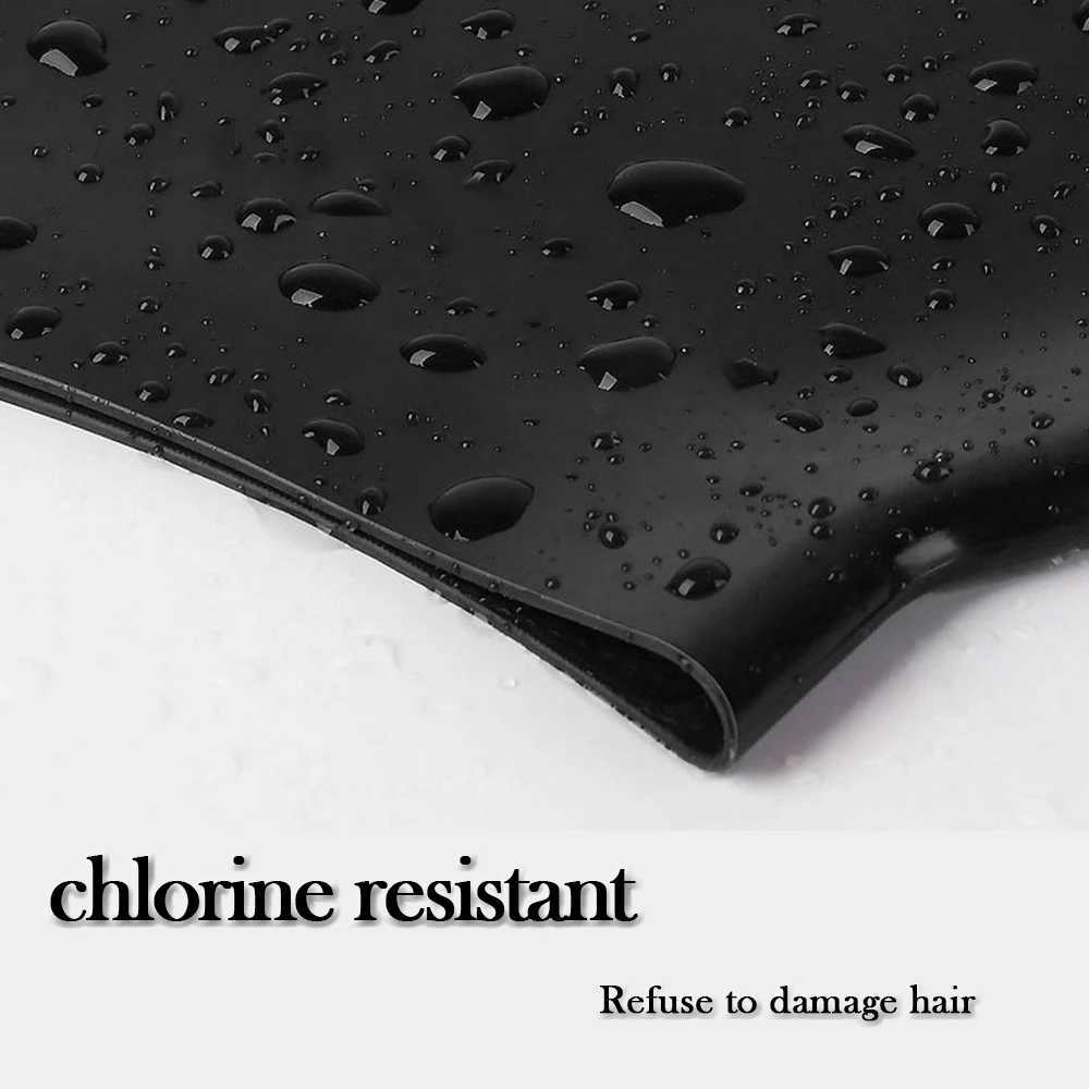 Professional silicone swimming cap suitable for men women hair protection anti slip shower cap high elasticity rubber swimming pool cap durable CL2410