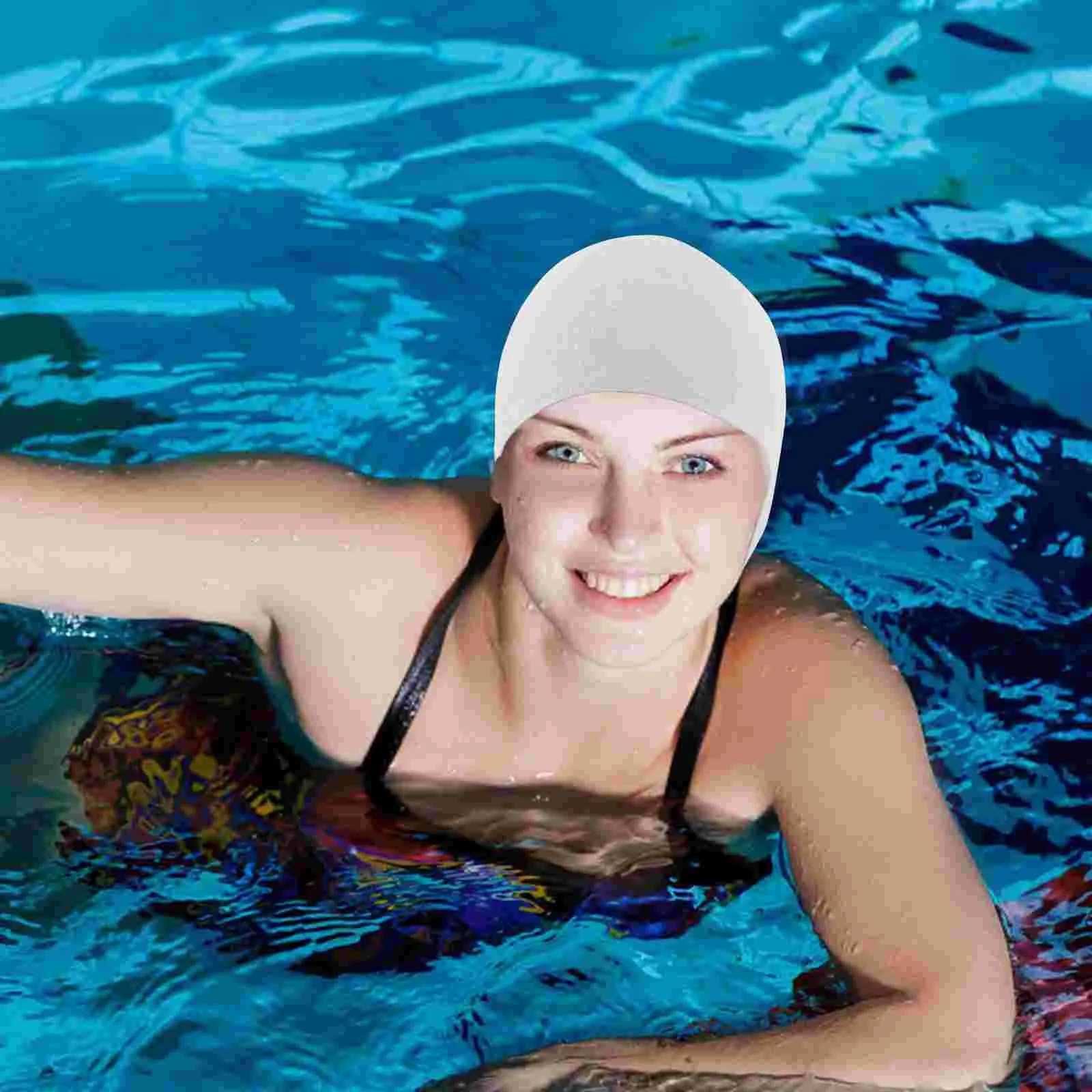 Silicone Bubble Swimming Cap Suitable for Female Swimmers Adult Swimmers Hair Waterproof Cap CL241009