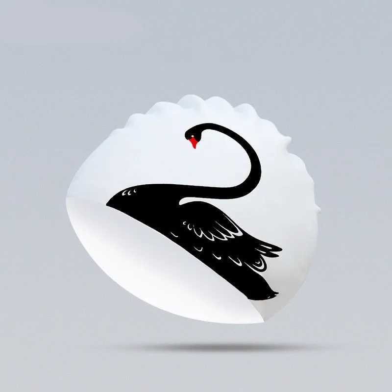 Swimming cap silicone womens waterproof Plus size color adult long hair sports high elasticity womens swimming cap CL241009