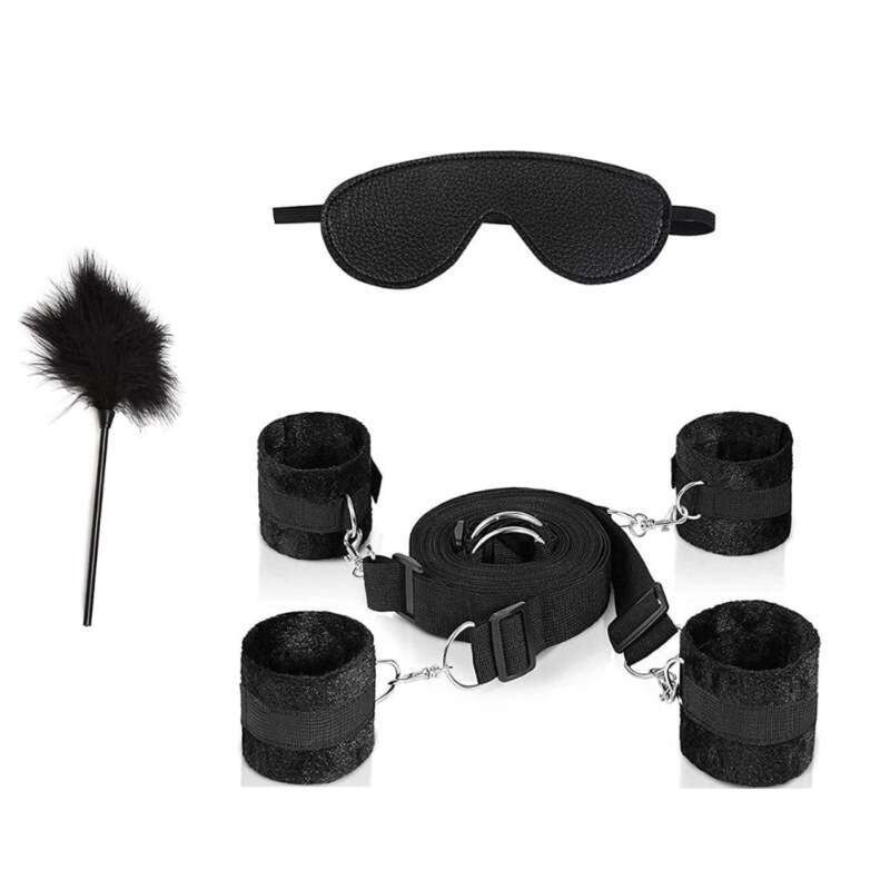 Manufacturer direct sales SM sex toys, alternative toys, bed restraints, handcuffs, foot cuffs, set of plush bed straps