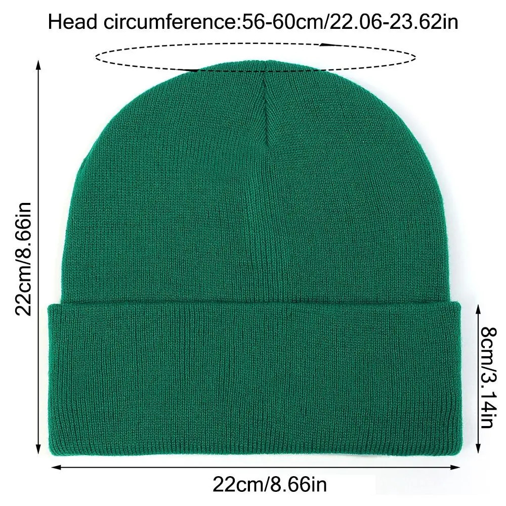 unisex classic mens casual beanie winter warm knit cuffs soft thick wool lining ski hat 241009