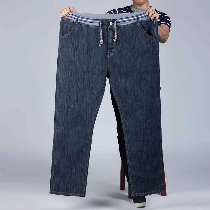 Plus Big Size Black Jeans Men Elastic Denim Trousers Mens Jean Brand 2022 Pants Man ClothesX241009