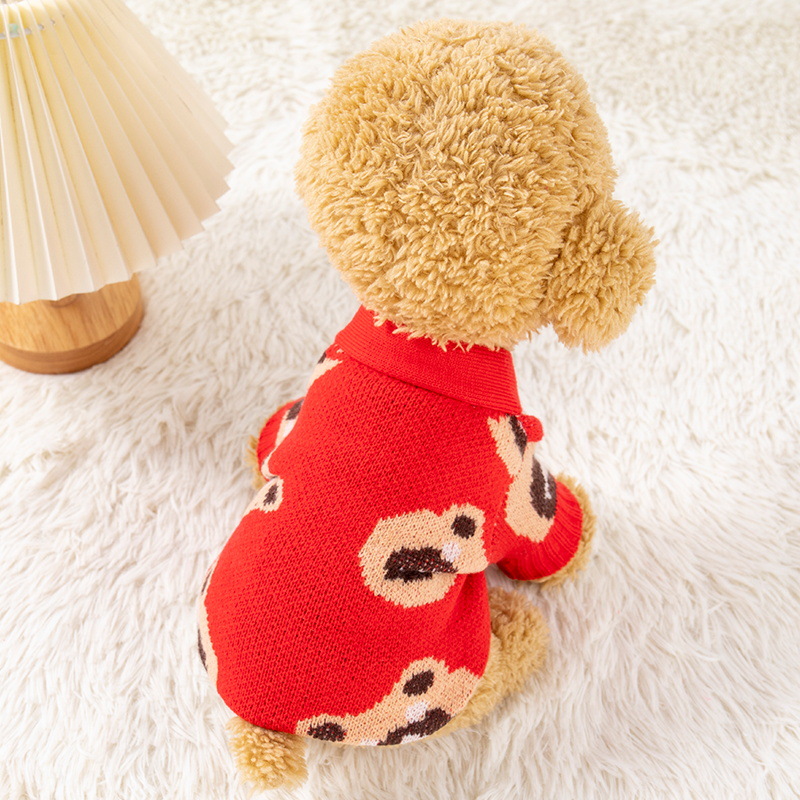 Dog Apparel Dog Sweater Cardigan Coat Dog Knitted Sweater Chihuahua French Bulldog Bichon Fashion Dog Clothes Puppy Apparel