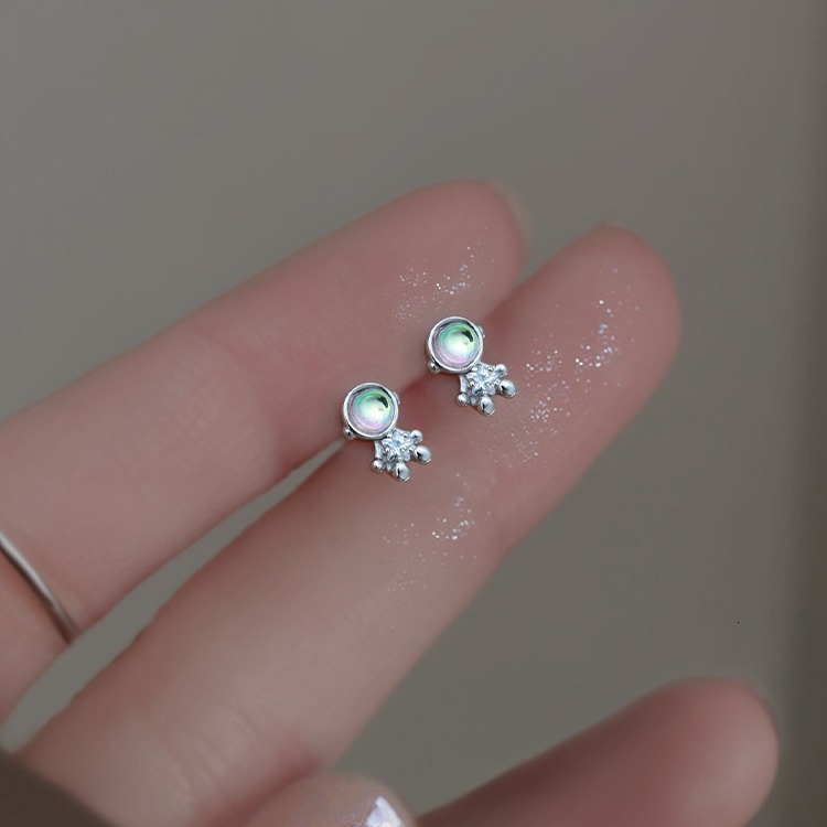 Needle Colored Astronaut 2024 New Trendy Creative Niche Design Earrings