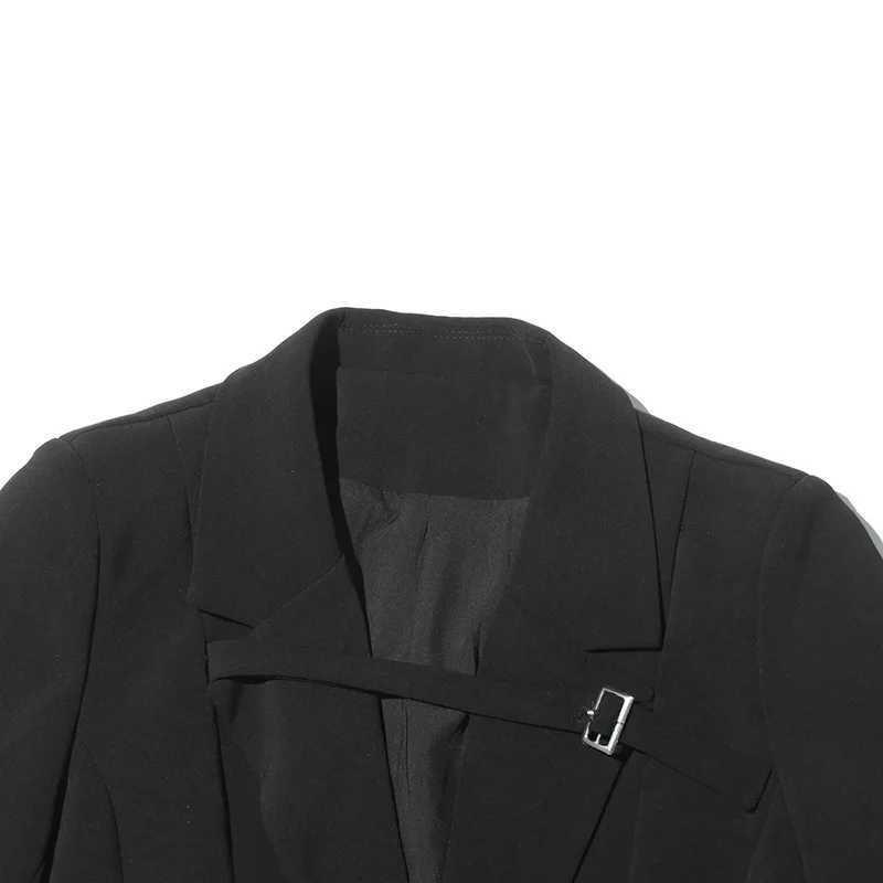 Slim High-Quality Woolen Windbreaker Jacket Autumn Long Sleeve New Style Elegant White Black buckle Long Suit Coat for womenX241009