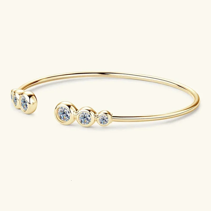 TFGLBU 18CTTW Tested DColor Bracelet Womens Fashion 925 Pure Silver Bubble y High Quality Jewelry 240912