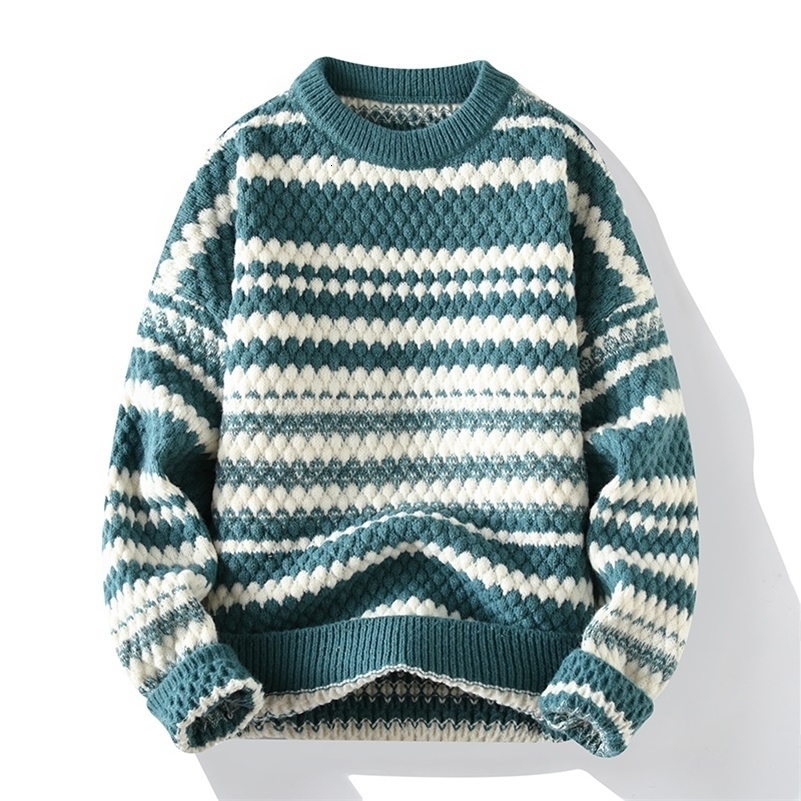 2023 Autumn Winter style Mens high quality Fashion Trend Sweater Casual wool pullovers Warm Sweaters men size M3XL 240904