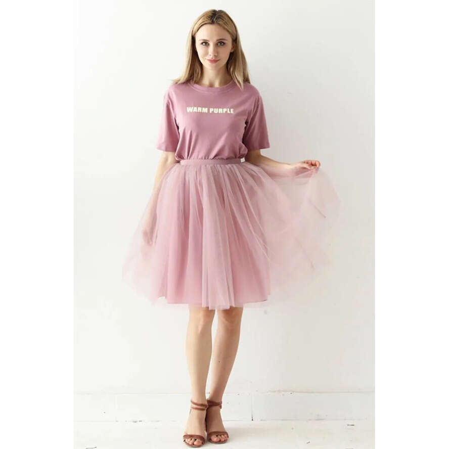 Girls Layers Women Double Solid Color Short Skirt Tulle Petticoats Elastic Waistband A E Underskirt Crinoes Wedding Dress Party Wear Cpa1697 Sxa9