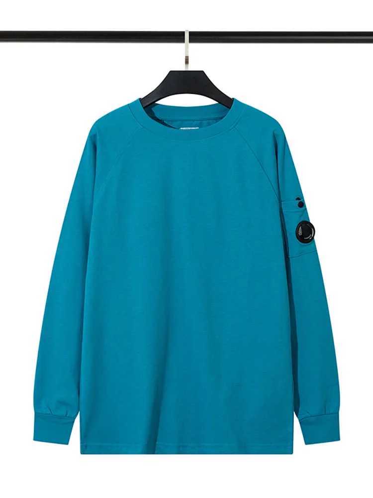 Men's Hoodies Sweatshirts Womens Trend Brand Lens Design hoodless Sweatshirt Mens Casual Round Neck with Pocket Autumn New Fashion Solid Q241009