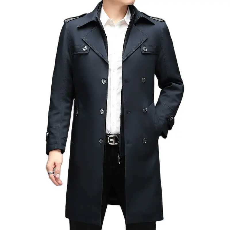 BATMO Mens Casual 90% White Duck Down Jackets Thick Warm Parkas Outwear Down Coats Trench Coat Long Overcoat 3187 LX241009