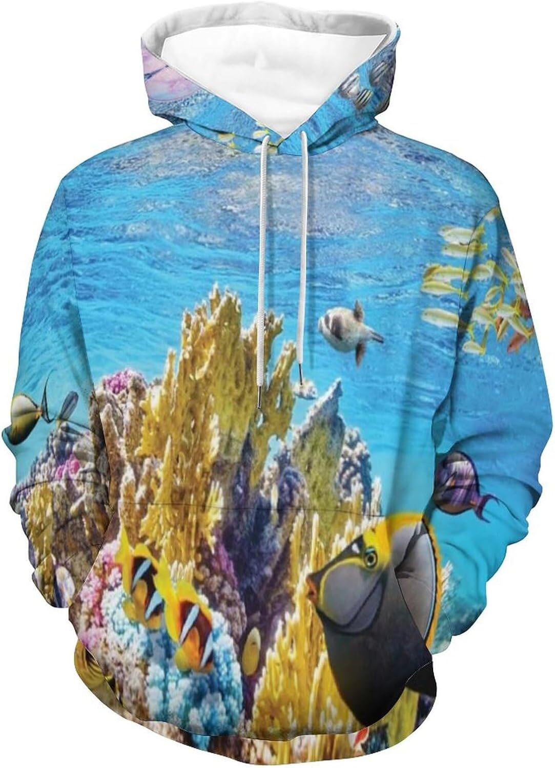 Hoodie for Mens Womens Mens Unisex Novelty Hoodies The Scenery Between New Moon City and Eureka on Coast of California Hooded Sweatshirt Graphic