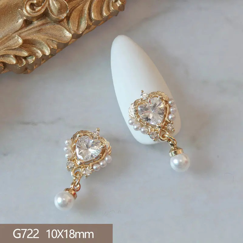 10 pieces of MG204 Christmas earrings granite zircon nails art crystal jewelry rhinestone nail accessories decorative charm 241008
