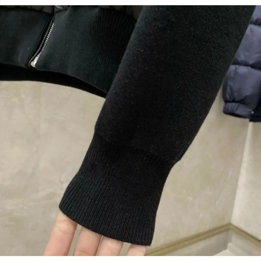 stitched lightweight jacket black and white long sleeved short sleeved jacket autumn mens park outdoor sportswear 240930