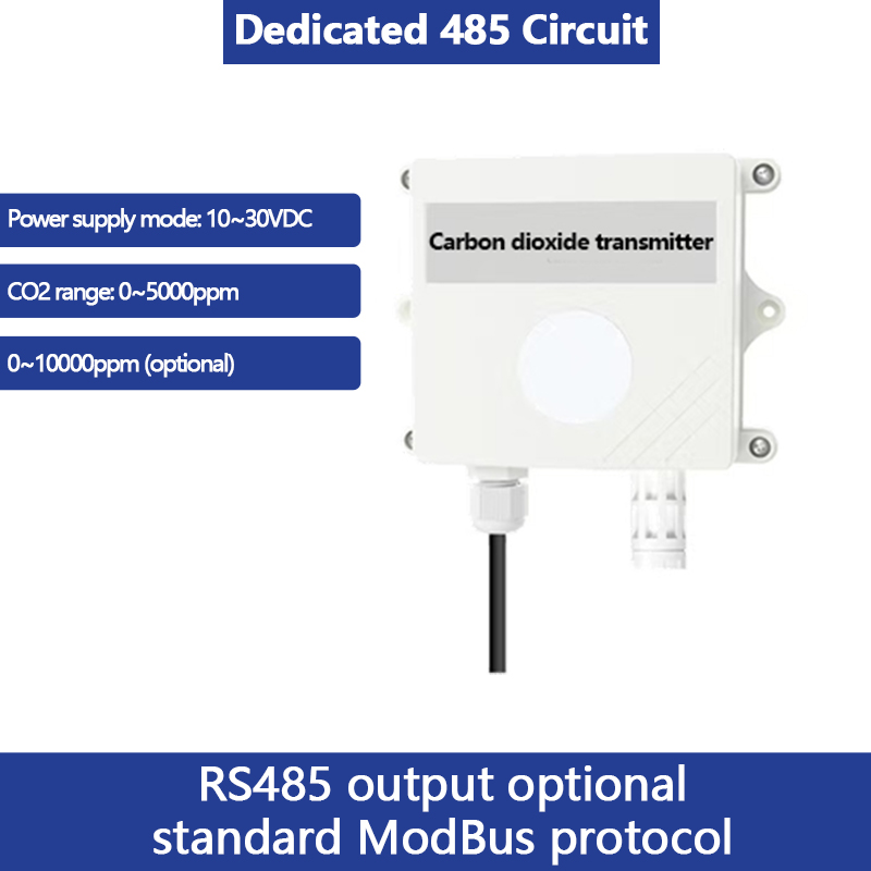 Non-display carbon dioxide transmitter whole environment factor detection and monitoring integrated environment