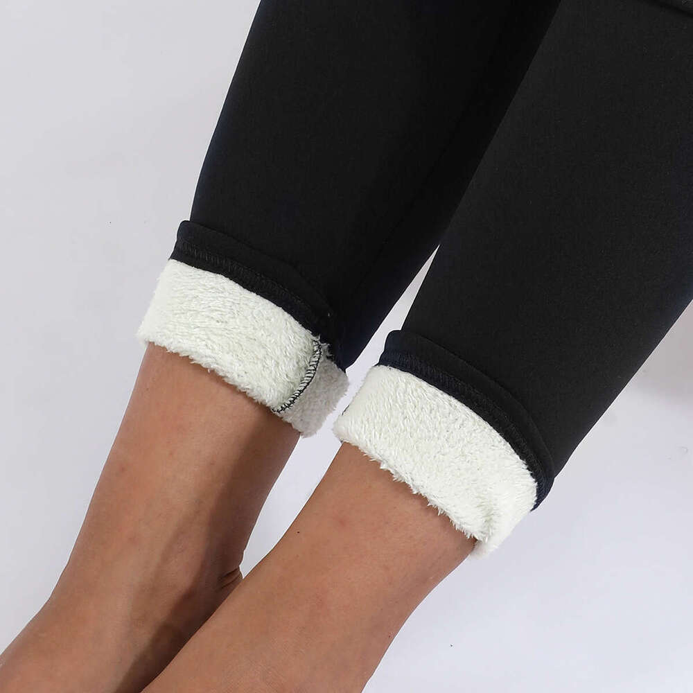 Oversized tight warm pants autumn and winter lamb plush thickened elastic leggings for women