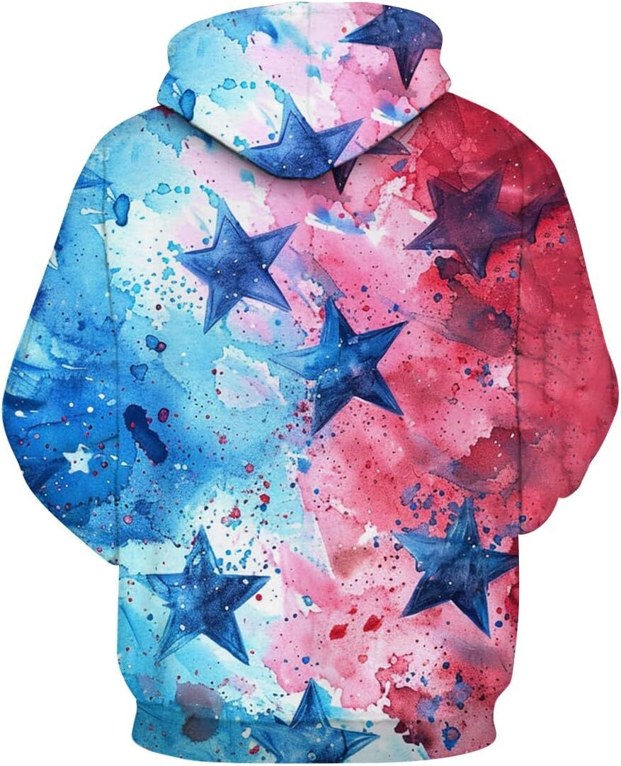 Hoodie for Mens Womens American Flag Mens Hooded Sweatshirt Patriot Day USA Flag Hoodie Casual Long Sleeve Sweatshirts With Pocket Graphic tracksuit