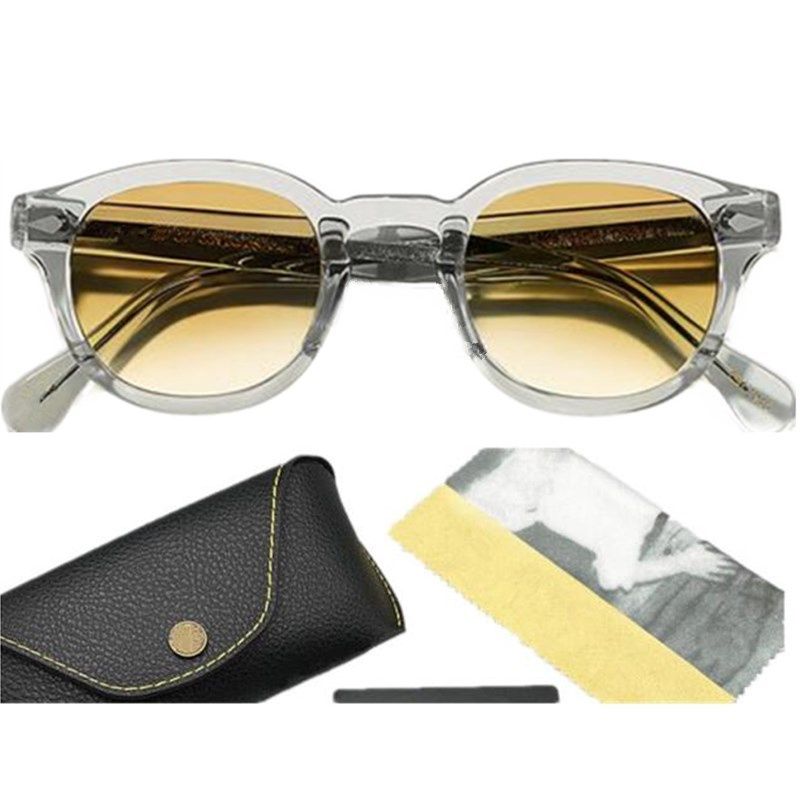 Retro-Vintage Johnny Depp Crystal-Gray Plank Sunglasses UV400 Goggles Polarized Gradient Comfortable-Safety Driving Occhiali da solfishing glasses des