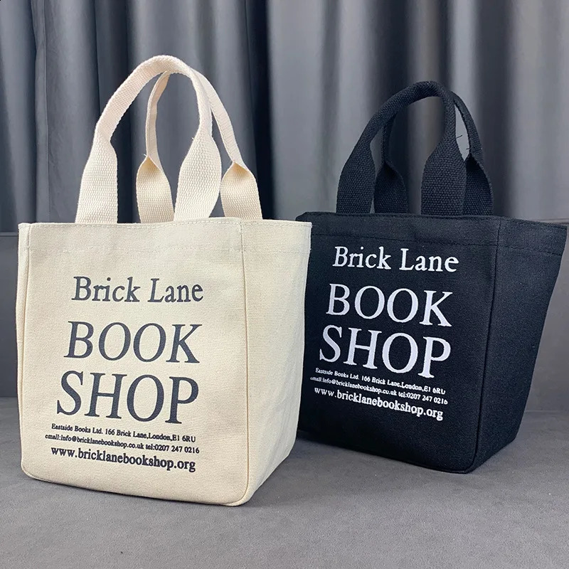 Lunch Bag Canvas Box Picnic Tote Cotton Cloth Small Handbag Pouch Dinner Container Food Storage Bags For Office Lady 240925