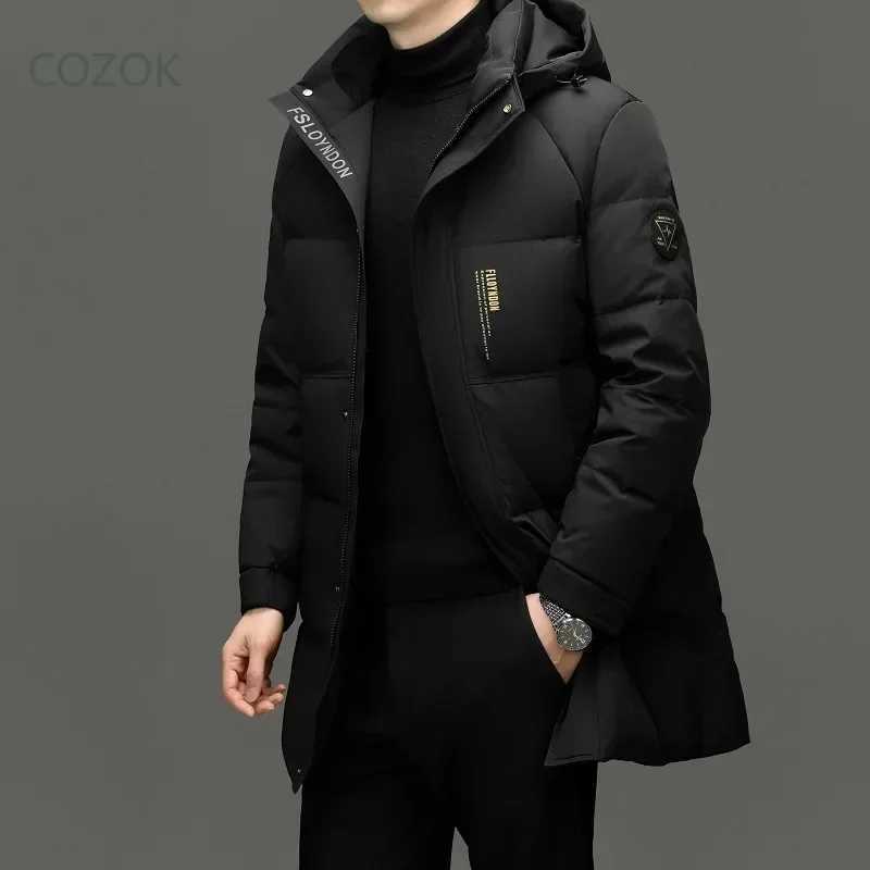 COZOK Milk Silk Mens Lightweight Down Jacket Duck Padding Designer Clothes Casual 2025 Winter for Male Coat LX241009