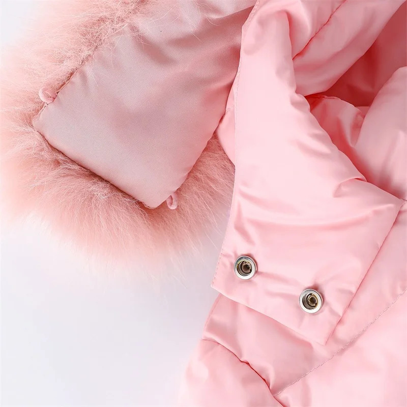 Womens down jacket cotton windproof jacket vintage warm thick velvet winter ski jacket plus size childrens clothing 240927