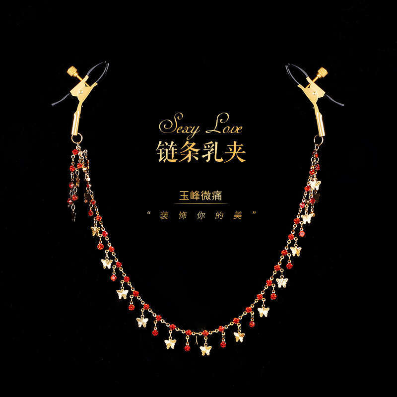 High end SM props, erotic breast clips, butterfly diamond chains, SM sex toys, alternative adult sex toys