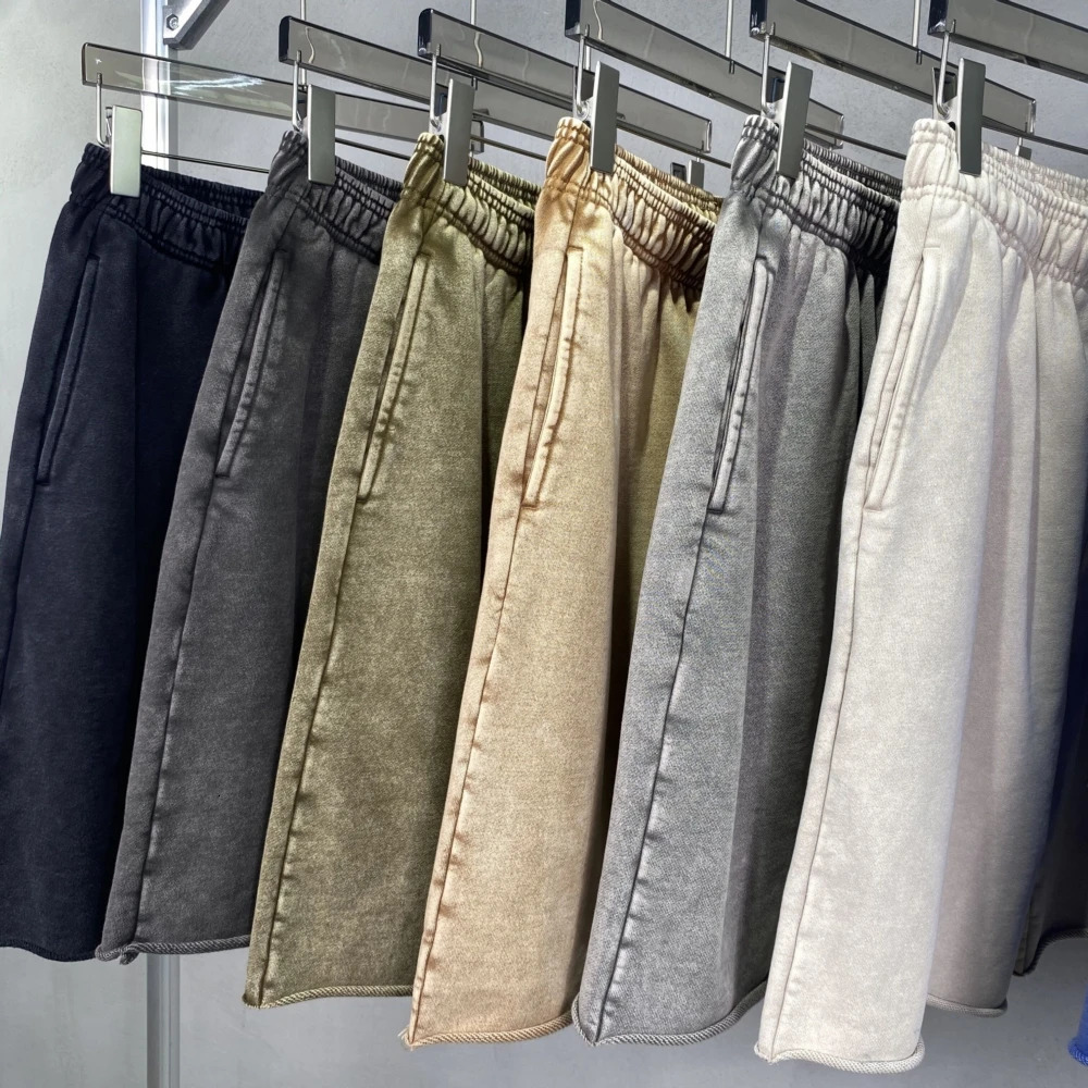 Retro mens wash shorts casual retro womens bag pants mens summer clothing Y2k unisex gothic street clothing mens 241009