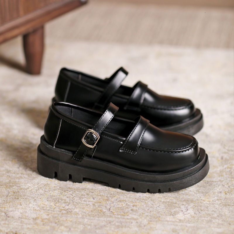 Small leather shoes, women's summer thin style JK uniform shoes, sponge sole, thick sole, college style Mary Jane shoes, high heels, sensitive on