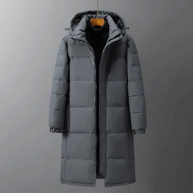 Men Long White Duck Down Coats New Fashion Male Hooded Casual Thicker Warm Down Jackets High Quality Man Long Winter Coats S-3XL LX241009